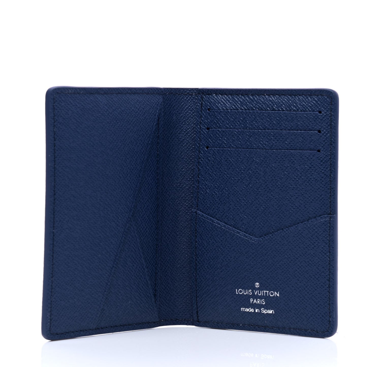 Monogram Watercolor Pocket Organizer Blue