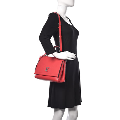 Louis Vuitton Soft Calfskin Lockme II Top Handle Rubis 2 of 9