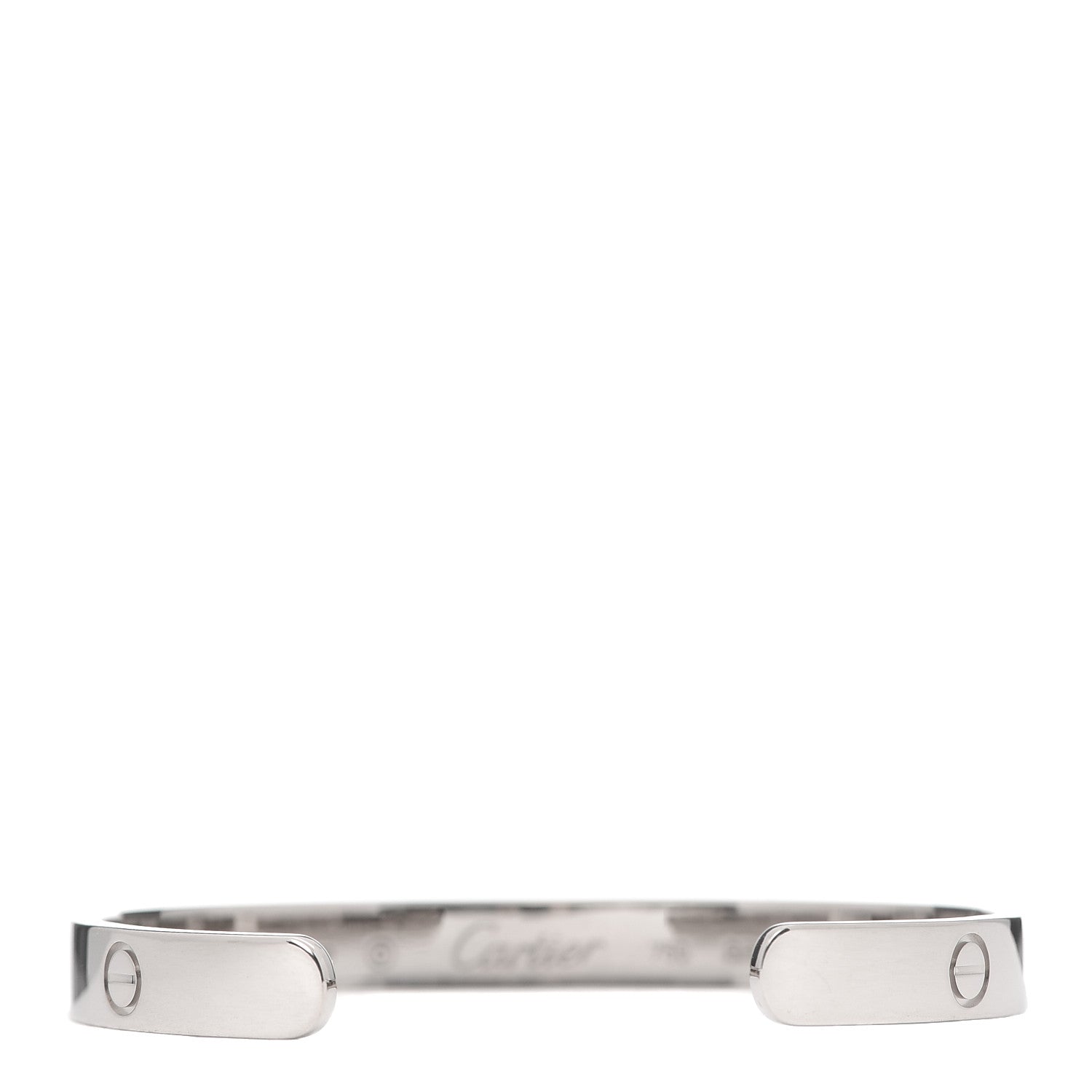 Cartier 18K White Gold LOVE Cuff Bracelet 17 3 of 4