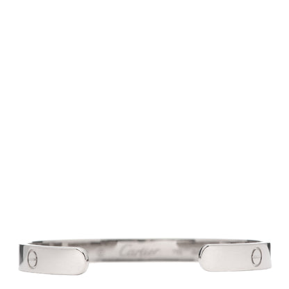 Cartier 18K White Gold LOVE Cuff Bracelet 17 3 of 4