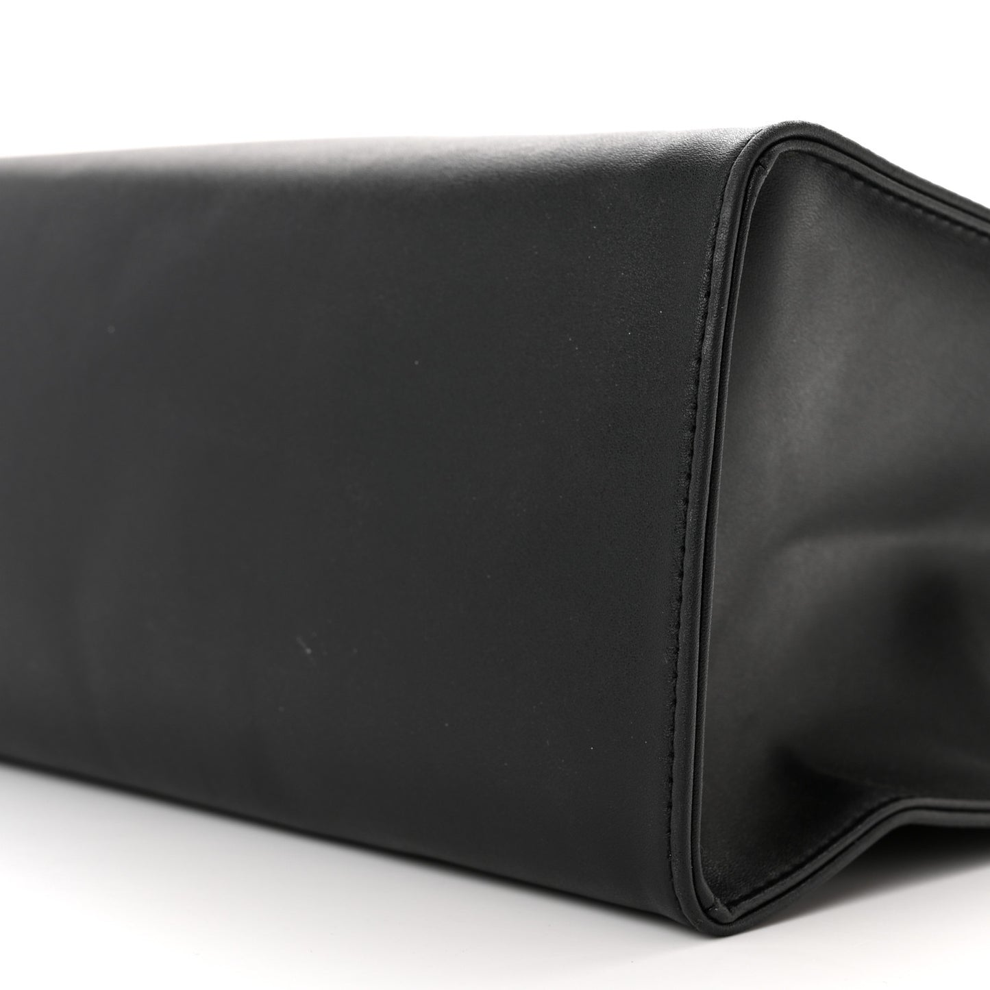 Vegan Leather Medium Shopping Bag Black