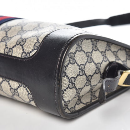 Gucci Monogram Web Shoulder Bag Navy Blue 9 of 12