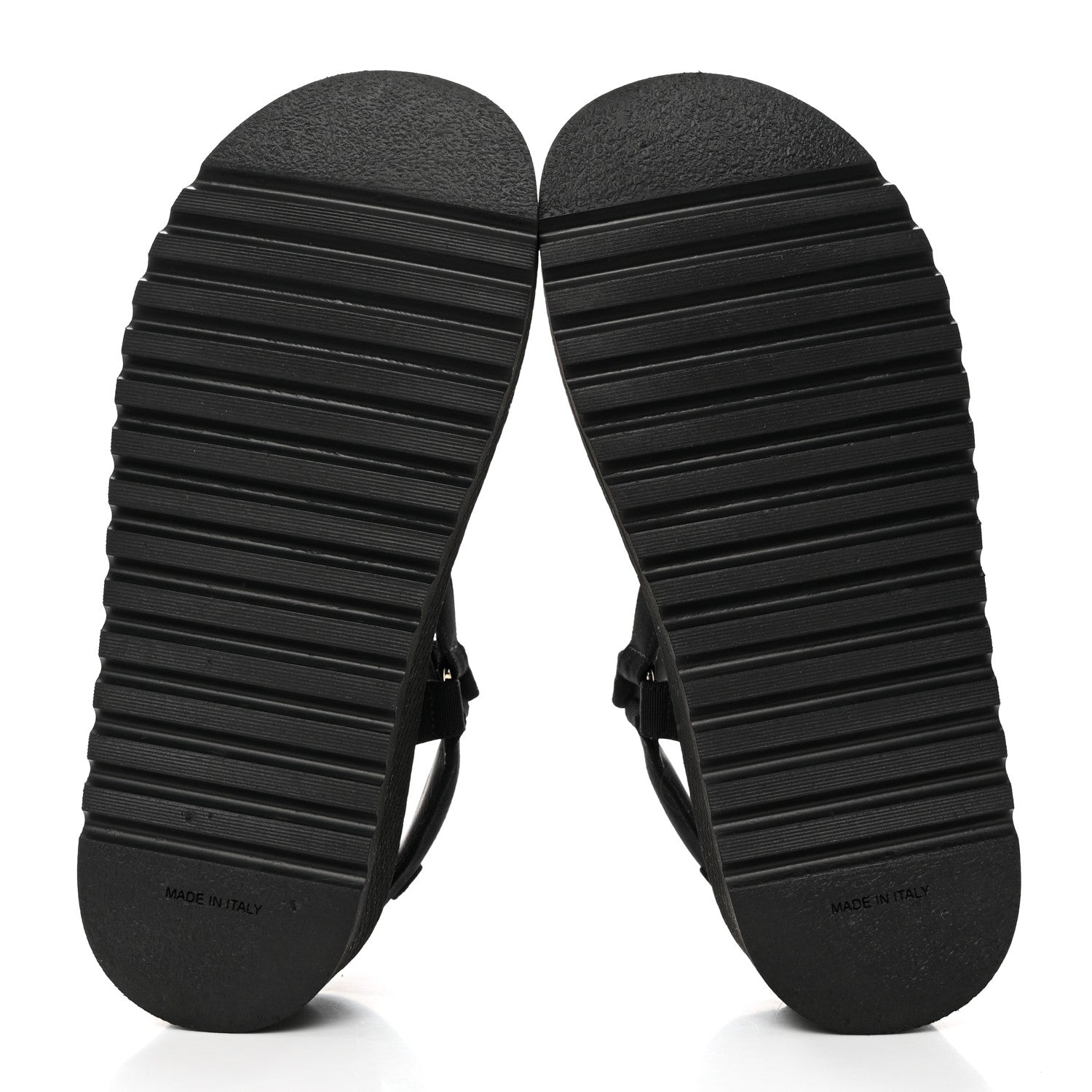 Chanel Grosgrain Logo Platform Sandals 36 Black 5 of 9