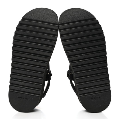 Chanel Grosgrain Logo Platform Sandals 36 Black 5 of 9
