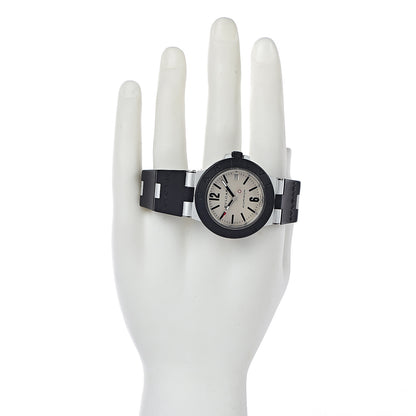 Bulgari Aluminum Rubber 38mm Diagono Quartz Watch 2 of 7