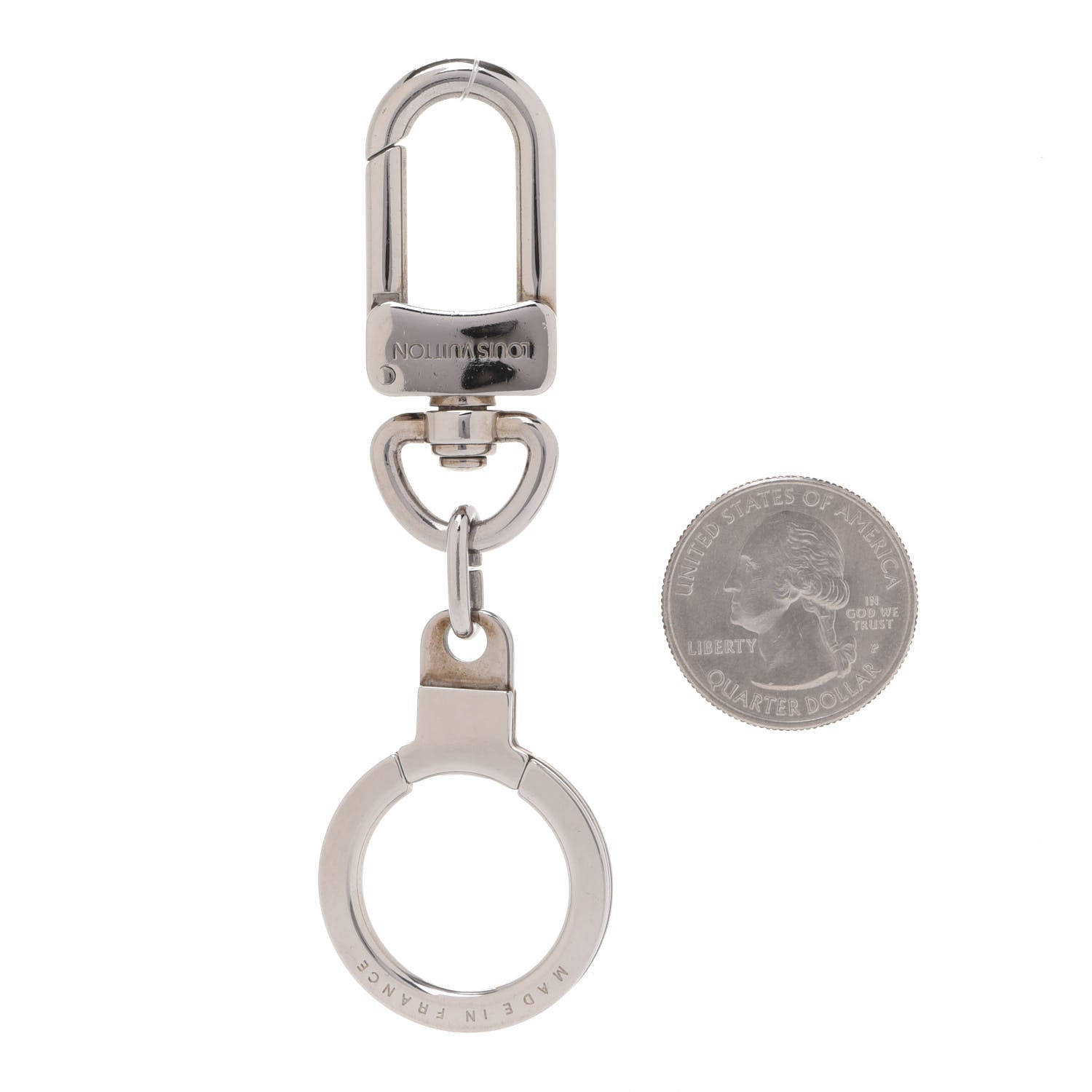 Louis Vuitton Pochette Extender Key Ring Silver 2 of 5