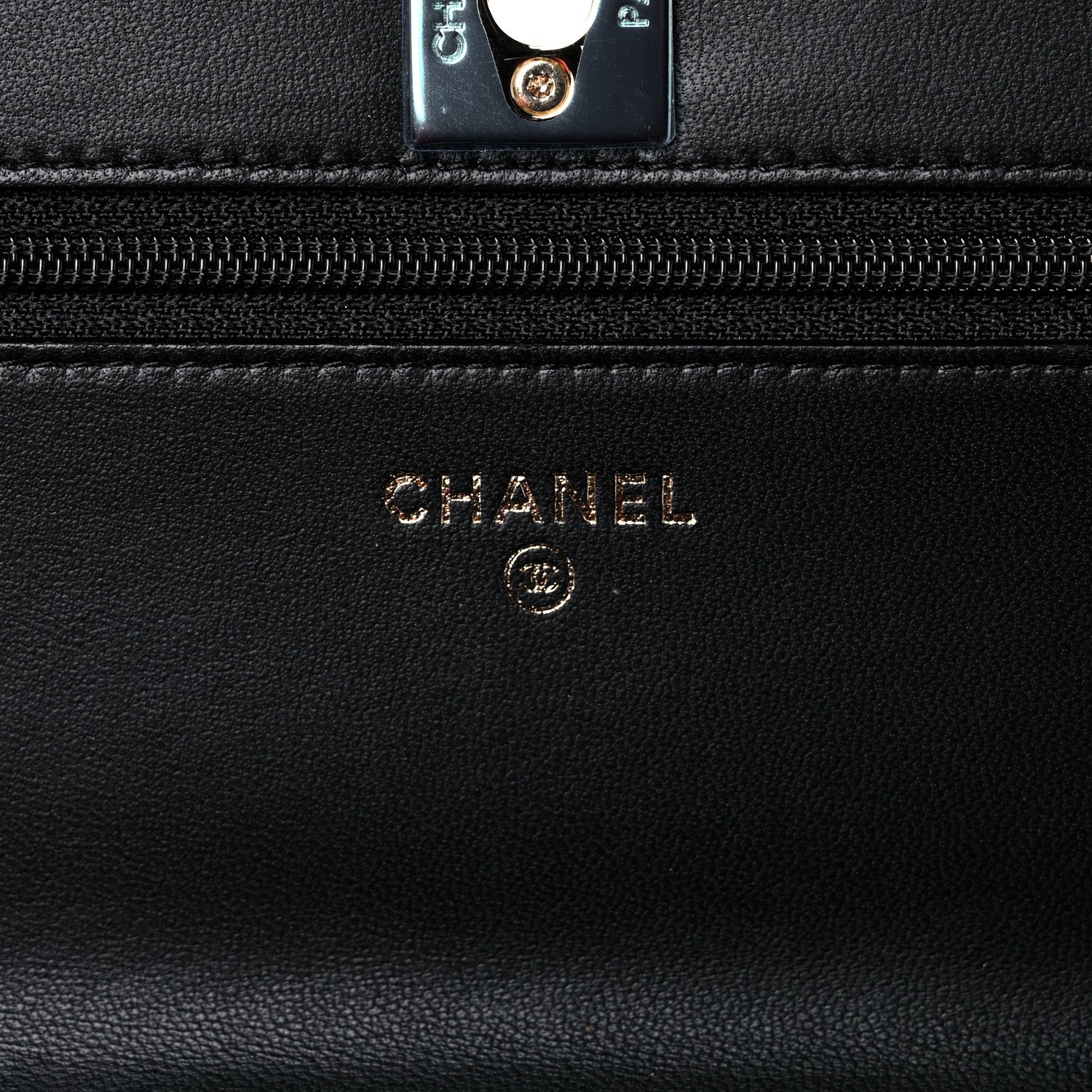 Chanel Lambskin Quilted Trendy CC Wallet On Chain WOC Black 6 of 13