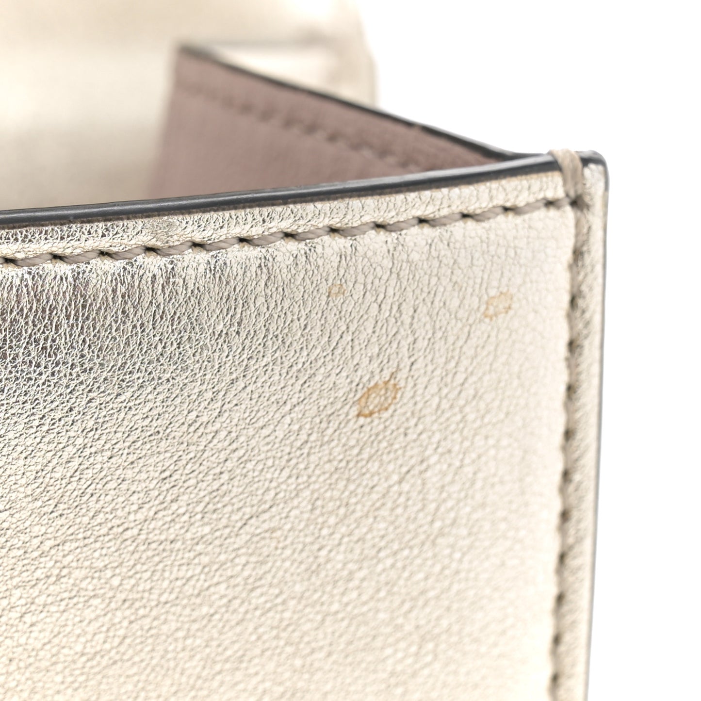 Metallic Calfskin Small VSling Shoulder Bag Gold