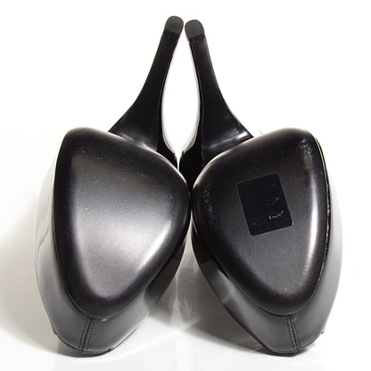 Louis Vuitton Patent Calfskin Oh Really Peep Toe Pumps 38 Black 5 of 7