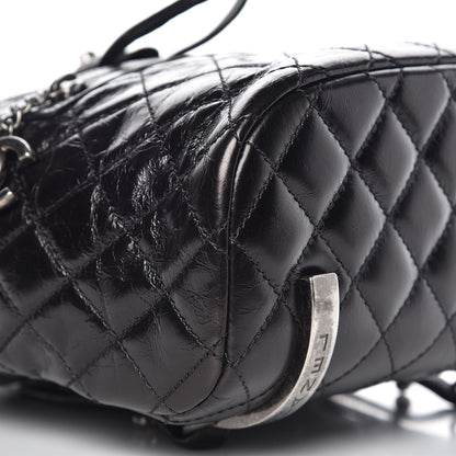 Chanel Glazed Calfskin Quilted Small Salzburg Mountain Backpack Black 9 of 10