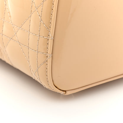 Christian Dior Patent Cannage Medium Lady Dior Beige 13 of 15