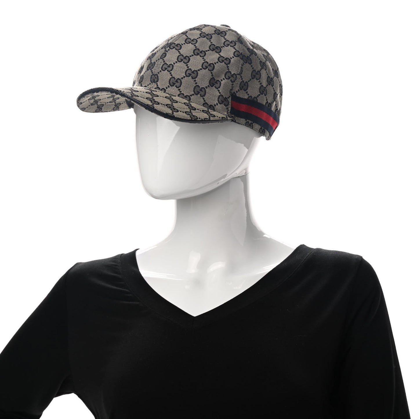 Monogram Web Baseball Hat XL Beige Blue