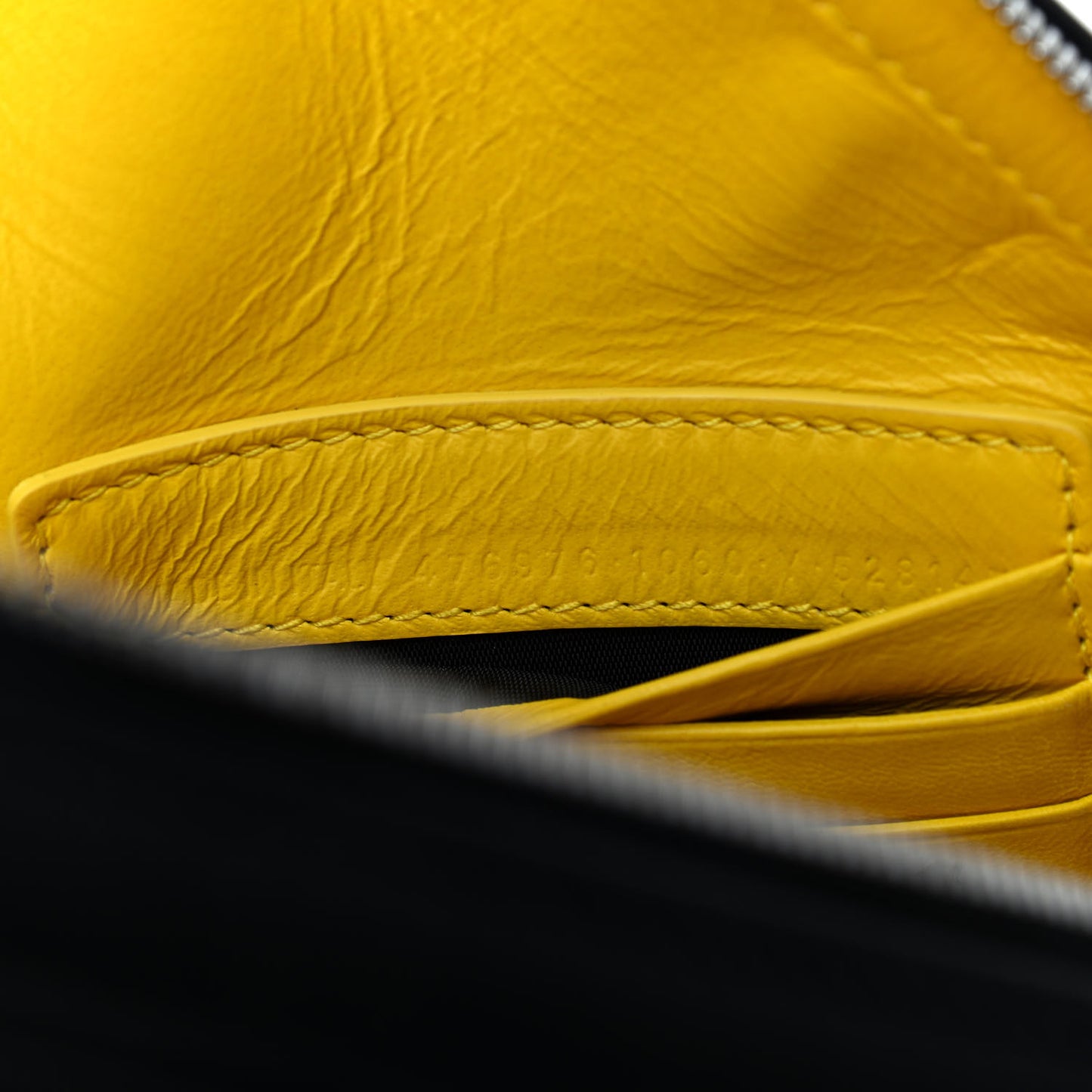 Calfskin M Triangle Pouch Black