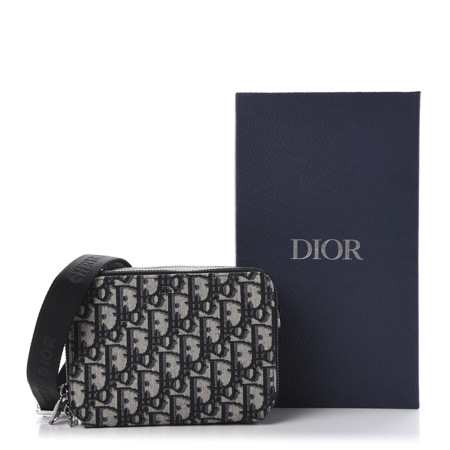 Christian Dior Oblique Pouch Navy Blue 13 of 13