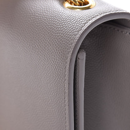 Saint Laurent Grain De Poudre Small Monogram Kate Satchel Fog 14 of 15