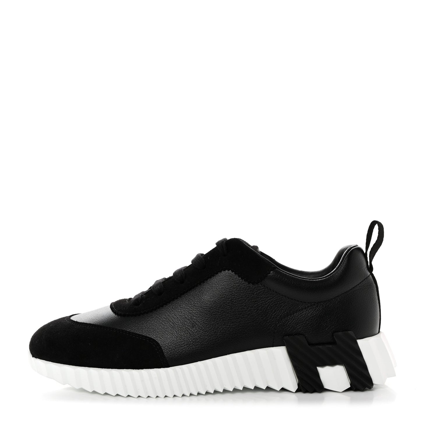 Goatskin Suede Goatskin Bouncing Sneakers 39 Black