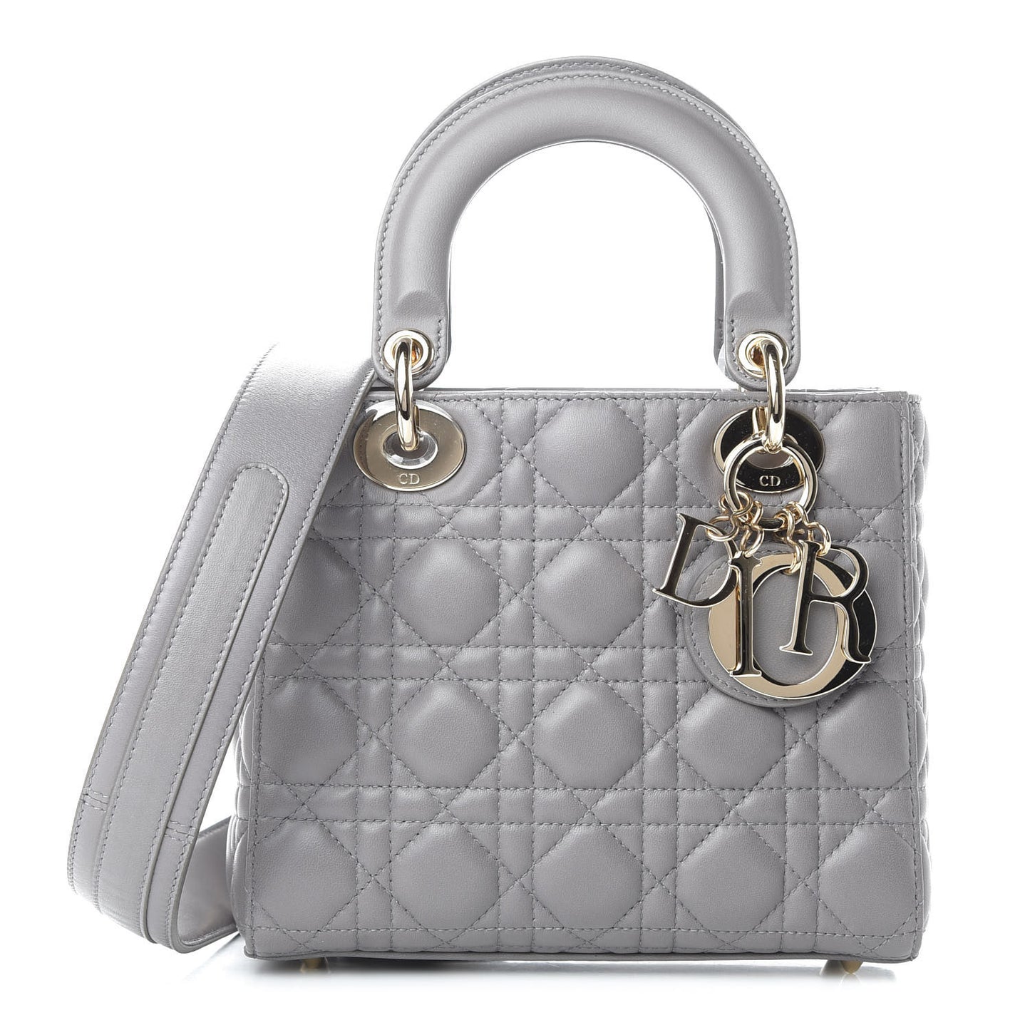 Lambskin Cannage Small My ABCDior Lady Dior Grey