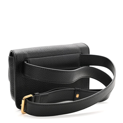 Gucci Pebbled Calfskin Soho Flap Belt Bag Black 3 of 11