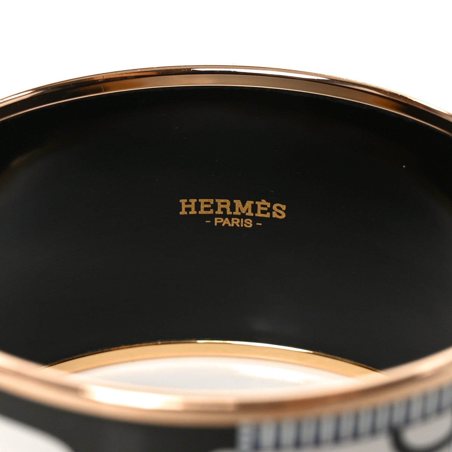 Hermes Enamel Printed Extra Wide Bracelet 65 4 of 5