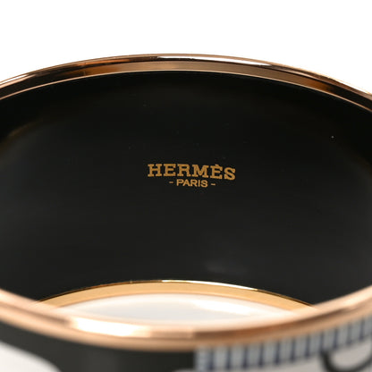 Hermes Enamel Printed Extra Wide Bracelet 65 4 of 5