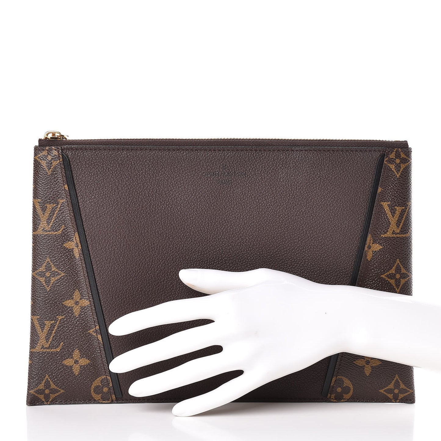 Monogram Veau Cachemire W Pochette Chocolate