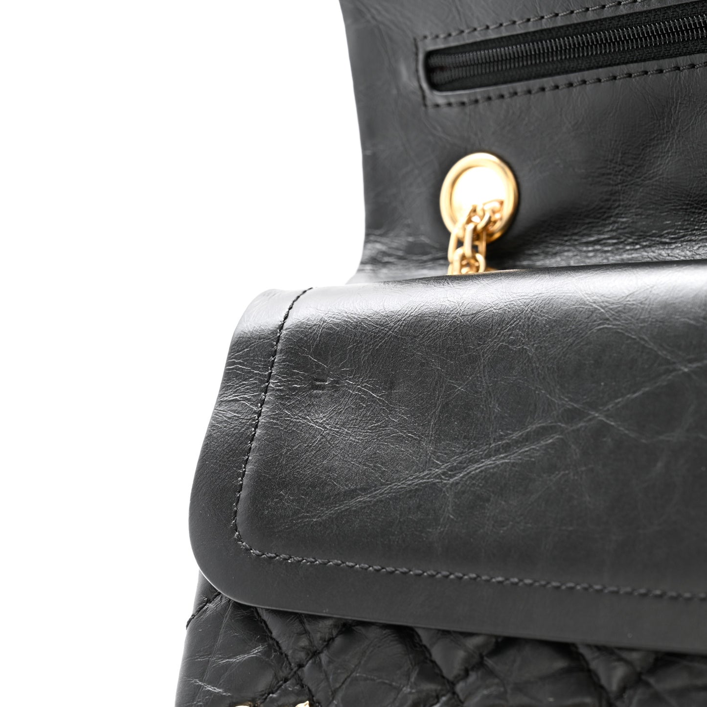 Aged Calfskin Lucky Charms 2.55 Reissue 225 Flap Black