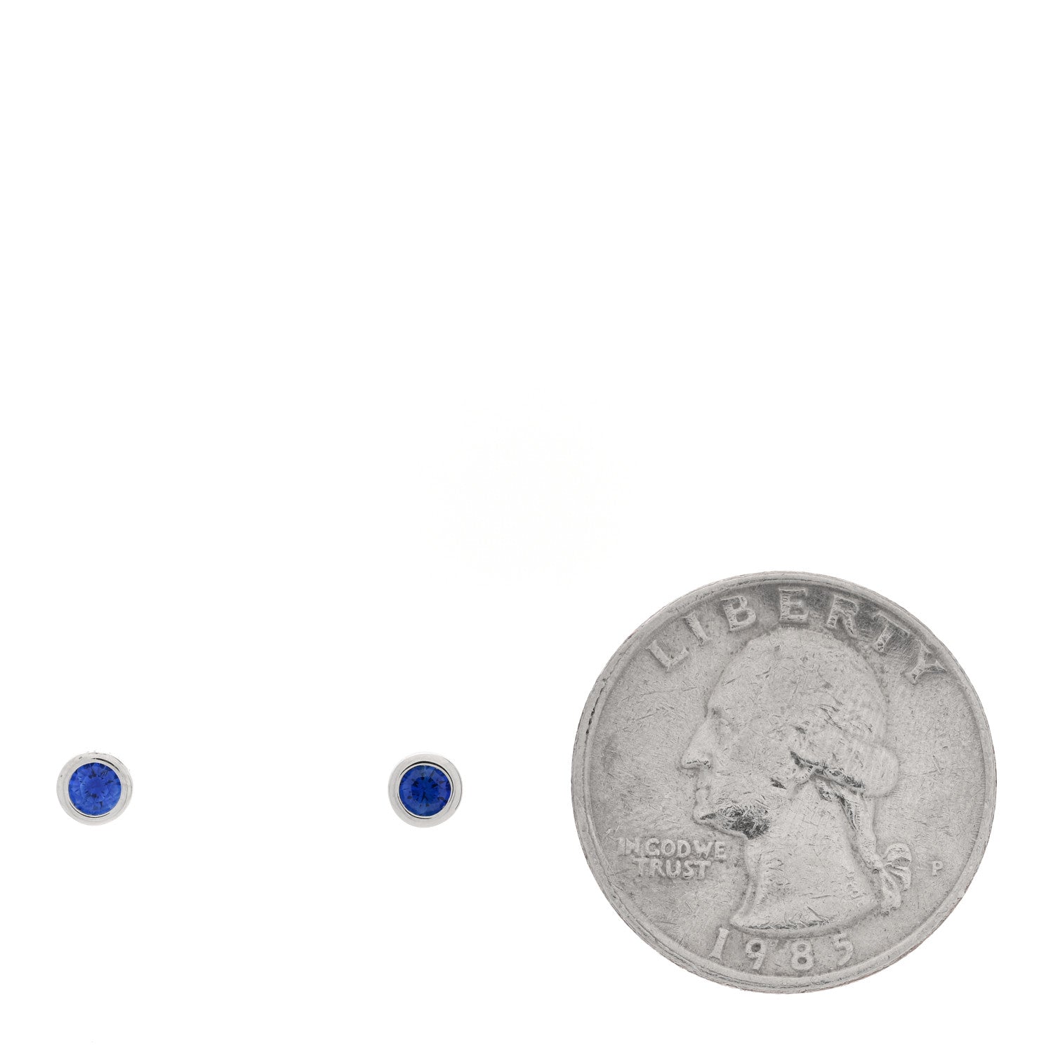 Tiffany Platinum Blue Sapphire .22ctw Color By The Yard Earrings 2 of 5