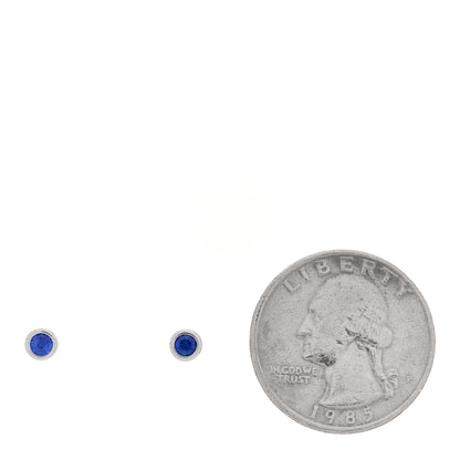 Tiffany Platinum Blue Sapphire .22ctw Color By The Yard Earrings 2 of 5