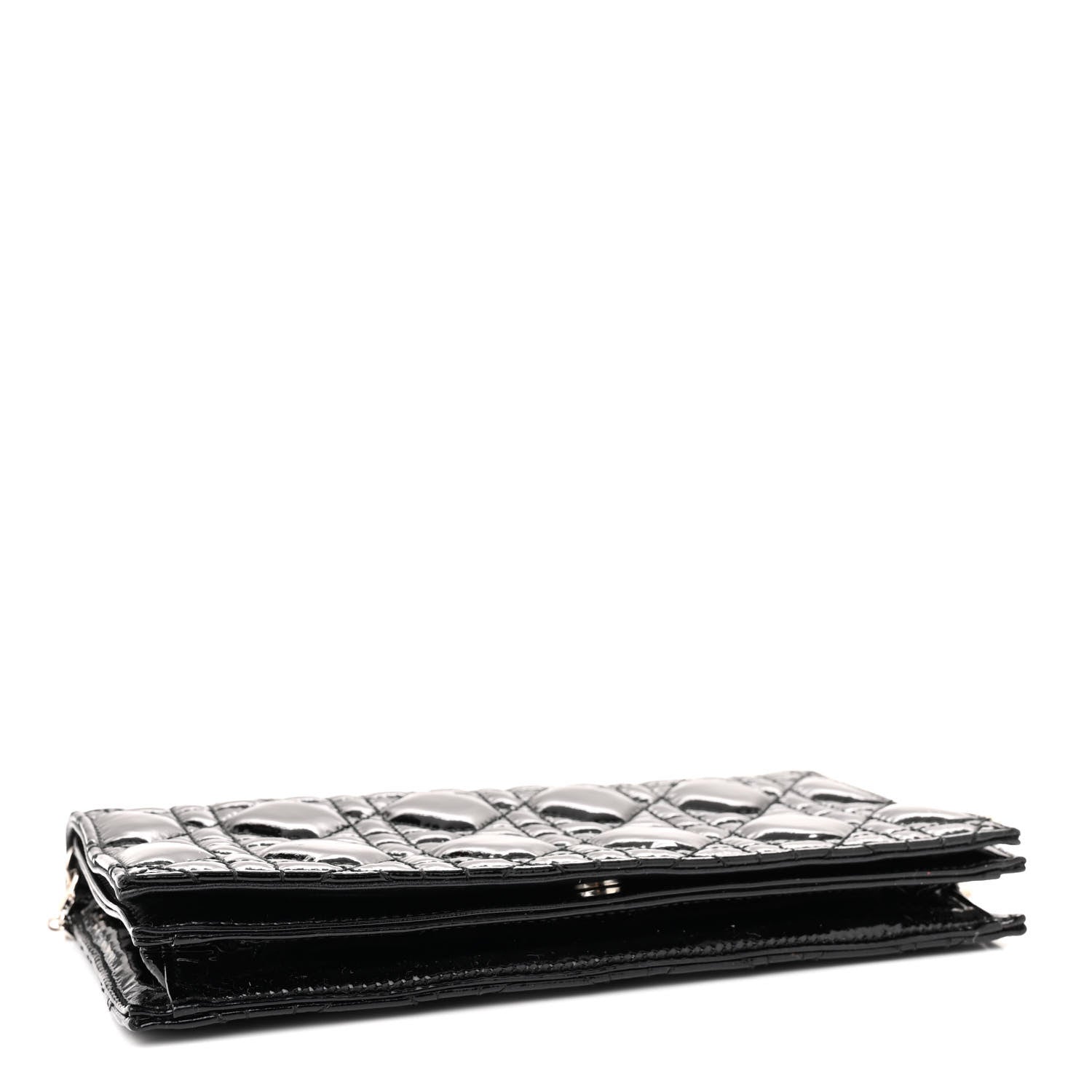 Christian Dior Patent Cannage Lady Dior Convertible Clutch Black 4 of 12