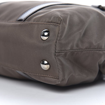 Prada Tessuto Nylon Spazzolato Tote Brown 12 of 14