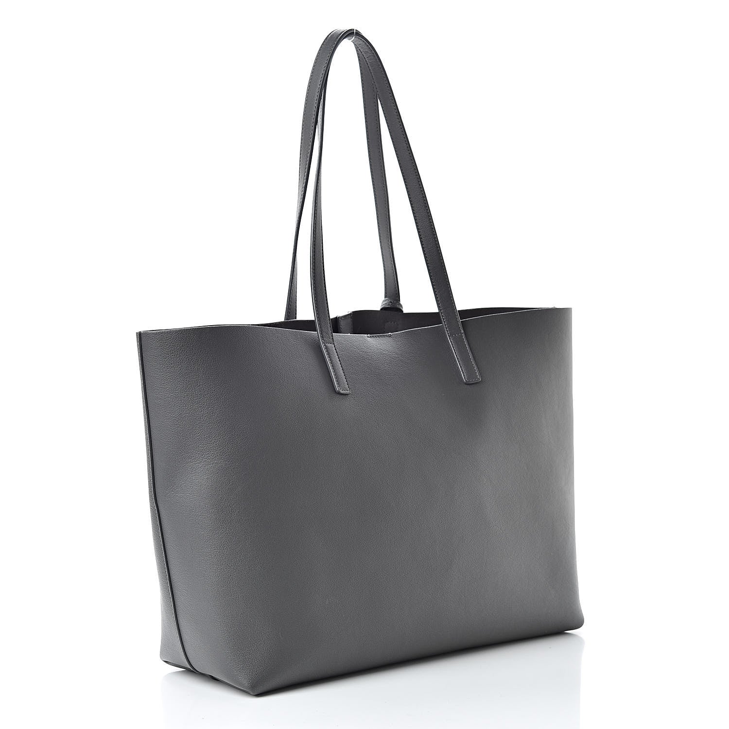 Saint Laurent Calfskin Large Shopping Tote Dark Grey 4 of 11