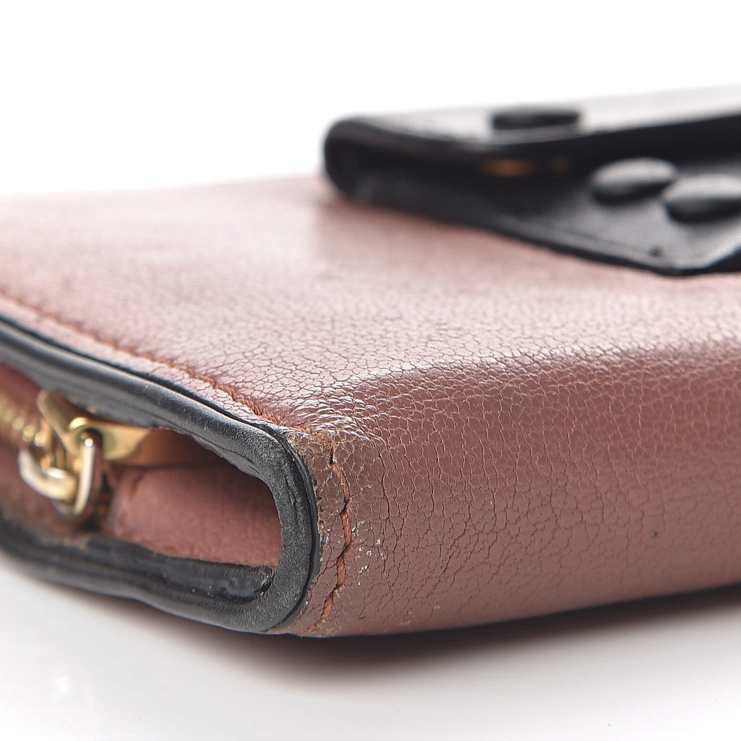 Grained Calfskin Portefeuille Wallet Romantic Mauve