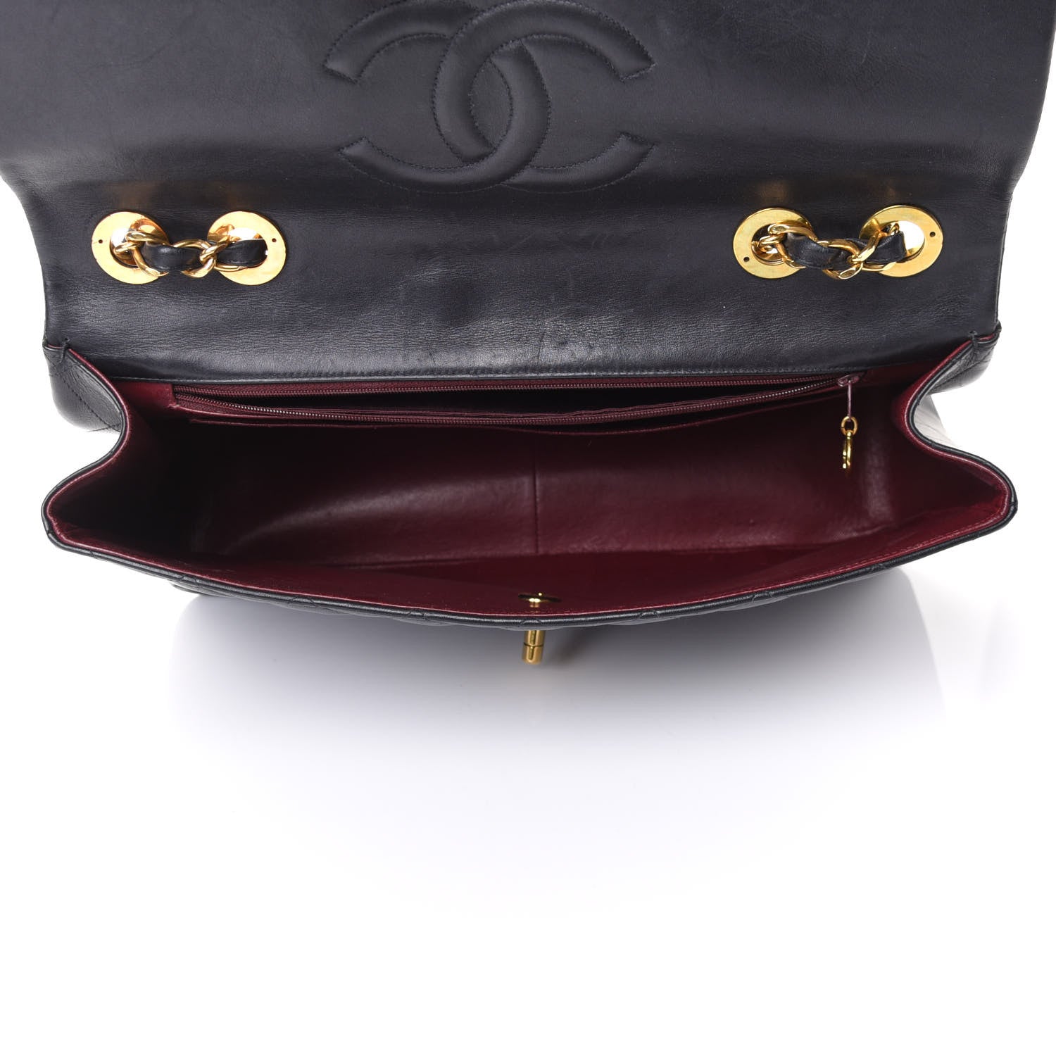 Chanel Lambskin Quilted XL Jumbo Single Flap Black 4 of 10