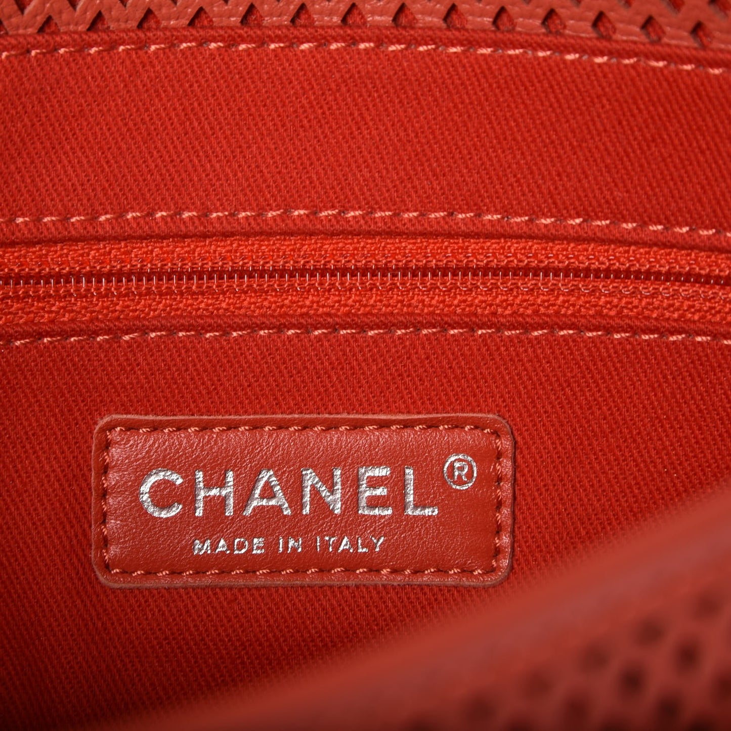 Perforated Calfskin Up In The Air Flap Red