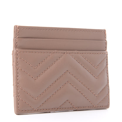 Gucci Calfskin Matelasse GG Marmont Card Holder Porcelain Rose 3 of 7