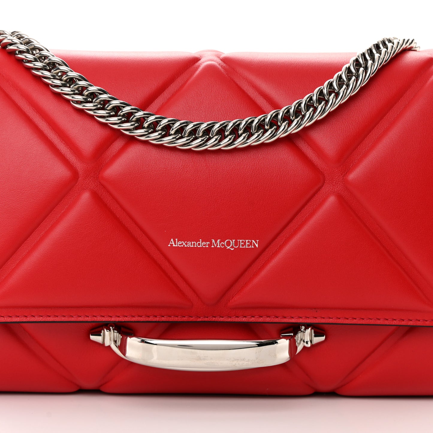 Calfskin The Story Quilted Shoulder Bag Red