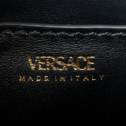 Versace Grained Calfskin Small La Medusa Top Handle Bag Black 6 of 11