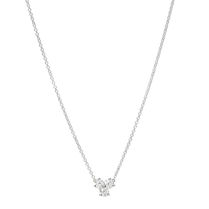 Tiffany Platinum Diamond .30ctw Aria Pendant Necklace 1 of 5