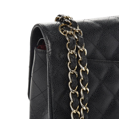 Chanel Caviar Quilted Jumbo Double Flap Black 18 of 18
