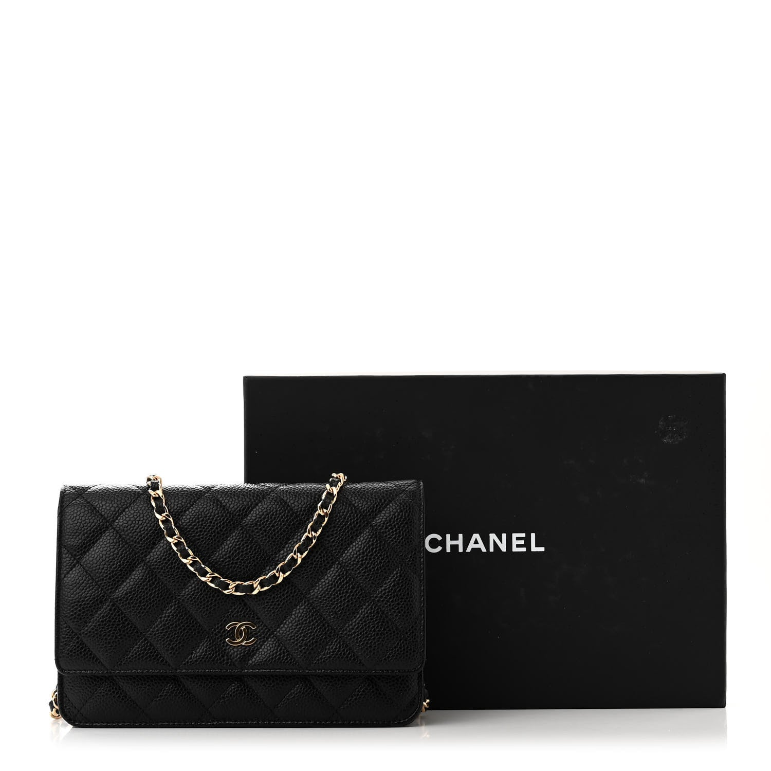 Chanel Caviar Quilted Wallet on Chain WOC Black 12 of 12