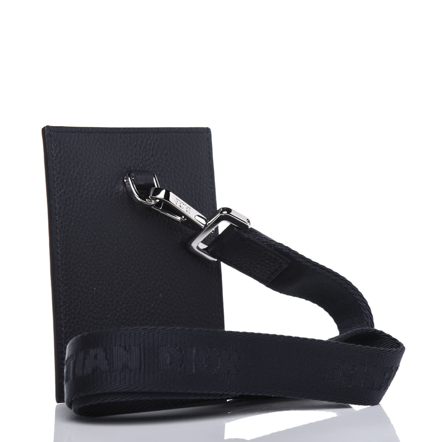 Christian Dior X AIR JORDAN Grained Calfskin Vertical Card Holder Lanyard Bleu 3 of 7