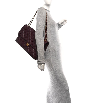 Chanel Grained Calfskin Quilted XXL Travel Flap Bag Burgundy 2 of 10