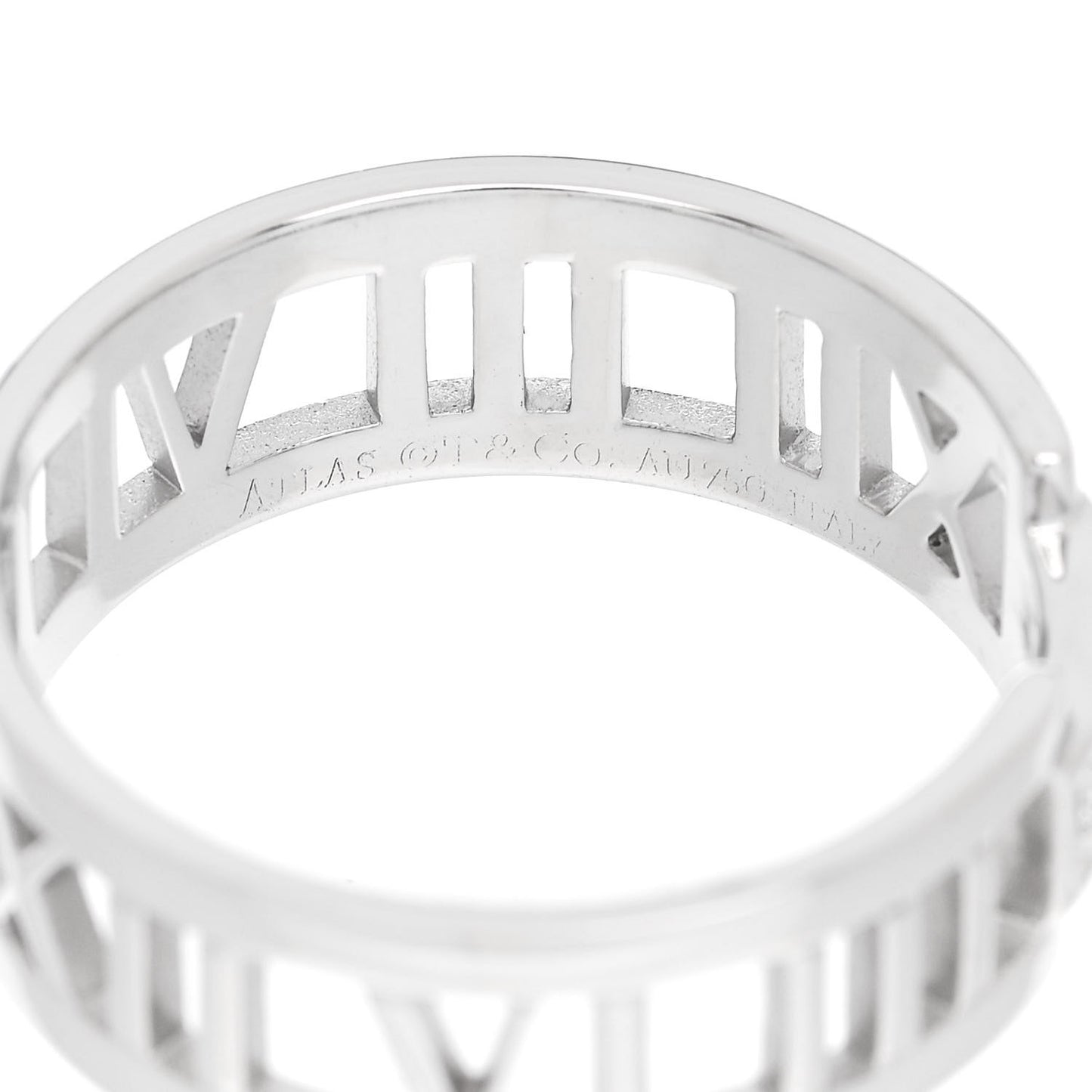 18K White Gold Diamond Open Atlas Ring 63 10.5