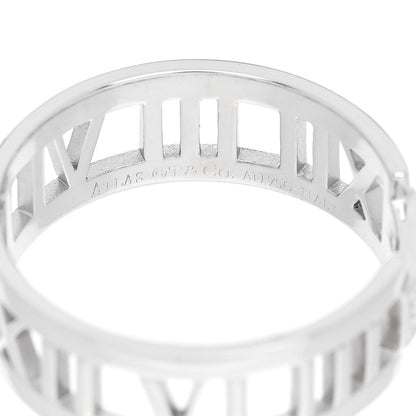 Tiffany 18K White Gold Diamond Open Atlas Ring 63 10.5 4 of 4