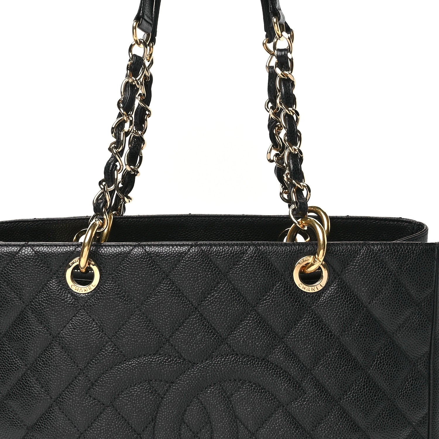 Chanel Caviar Quilted Grand Shopping Tote GST Black 8 of 10