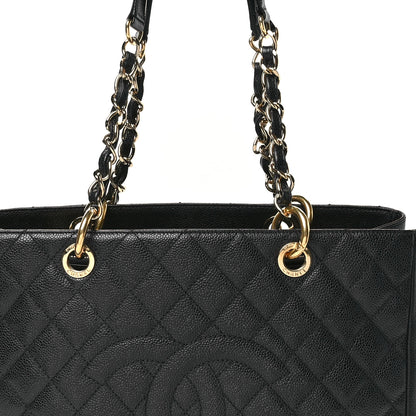 Chanel Caviar Quilted Grand Shopping Tote GST Black 8 of 10