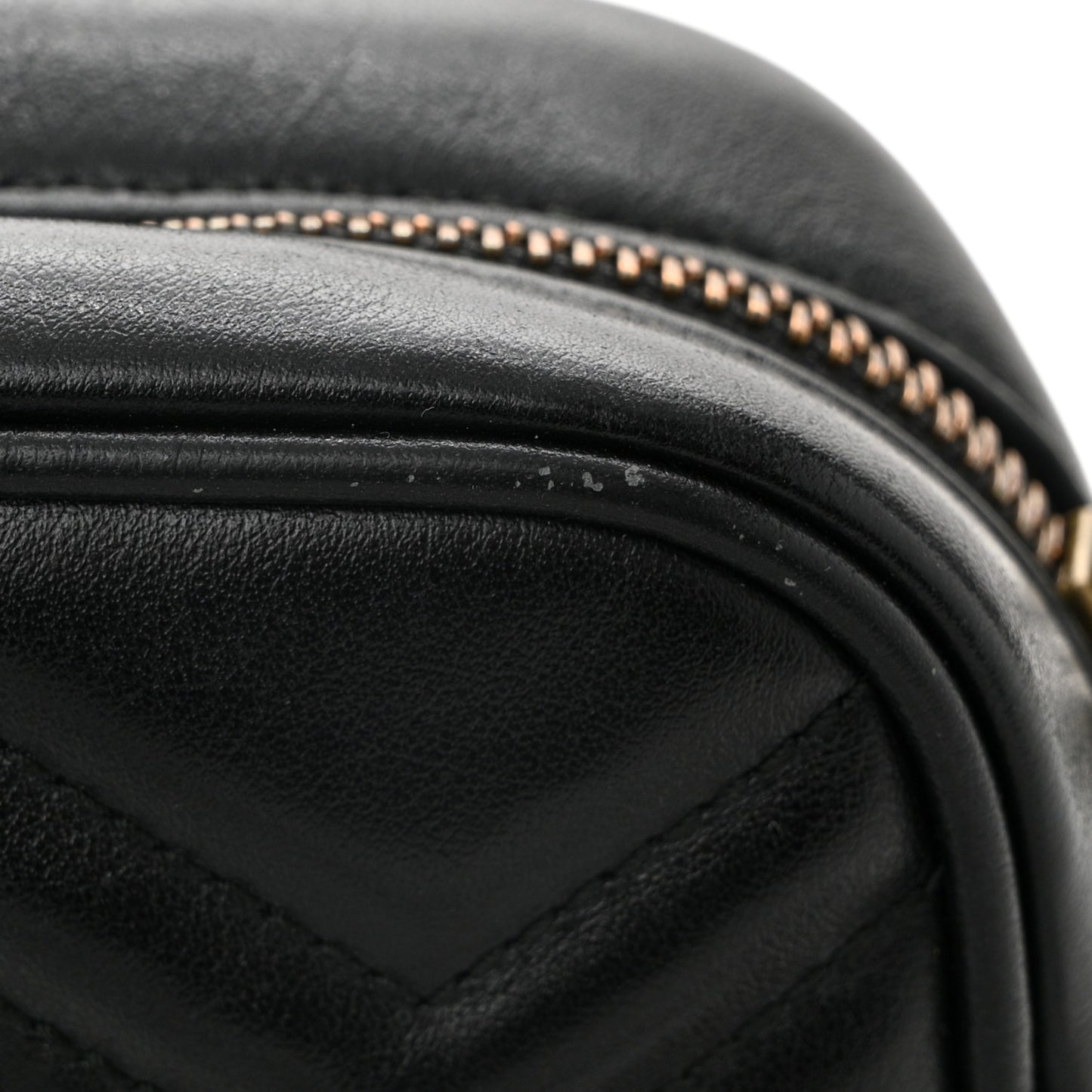 Calfskin Matelasse Mini GG Marmont Chain Shoulder Bag Black