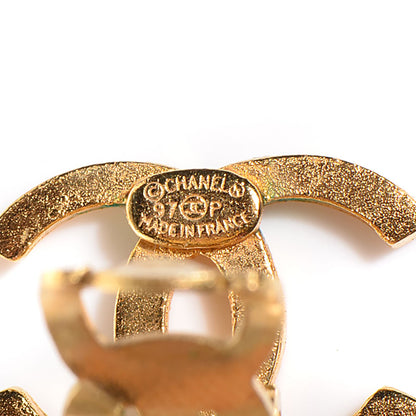 Chanel Pearl Drop CC Clip On Earrings Gold 4 of 5