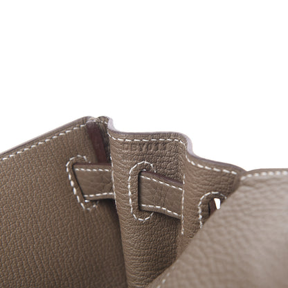 Hermes Taurillon Clemence Kelly Ado Backpack Etoupe 6 of 9