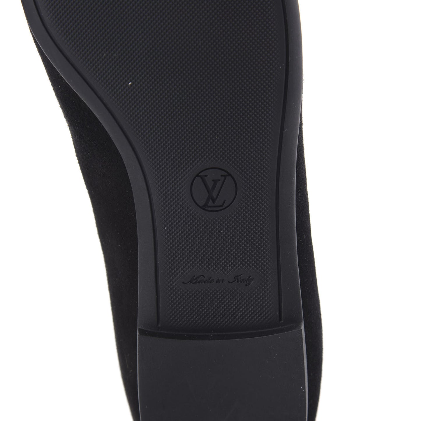 Suede Monogram Uniformes Ballet Flats 36 Black